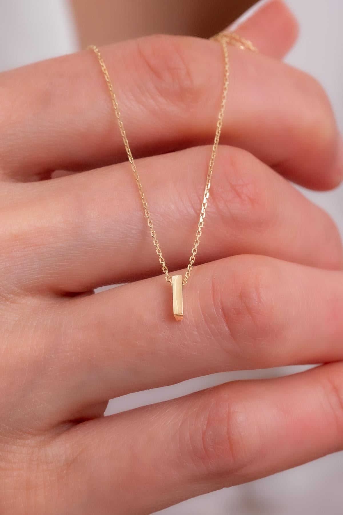 Alphabet Letter I Initial Necklace – HERMIAS JEWELRY